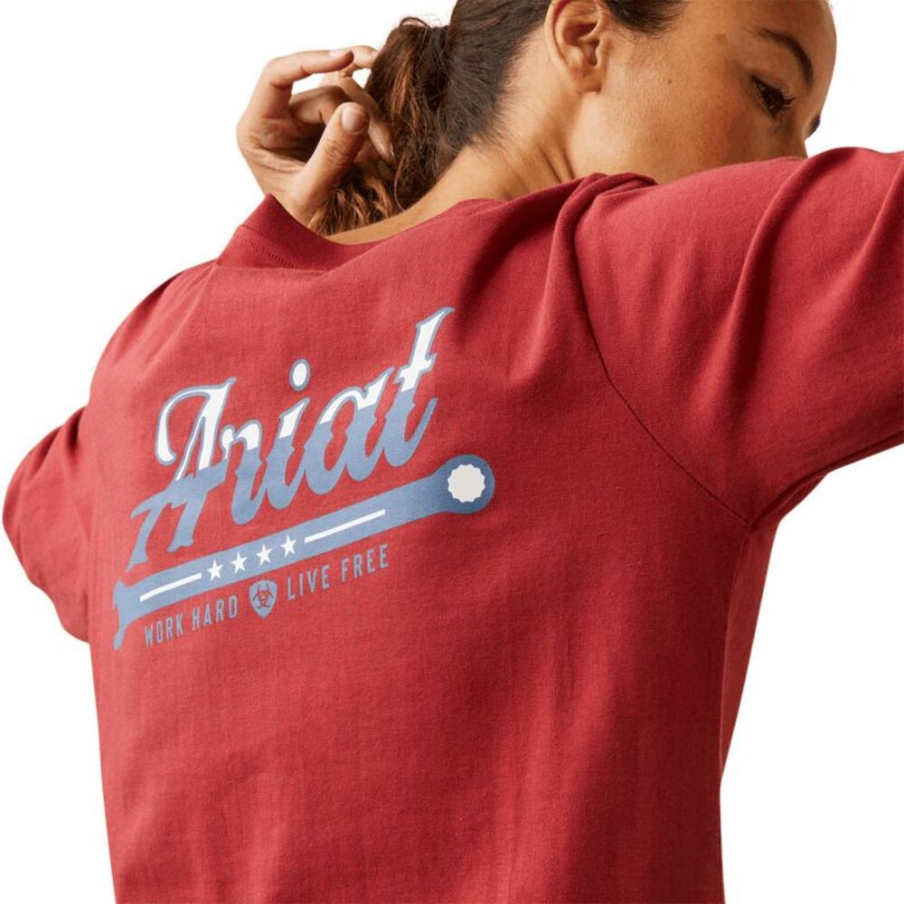 Ariat Real Serape Thunderbird Long Sleeve Tee Western Pocket 2X NEW